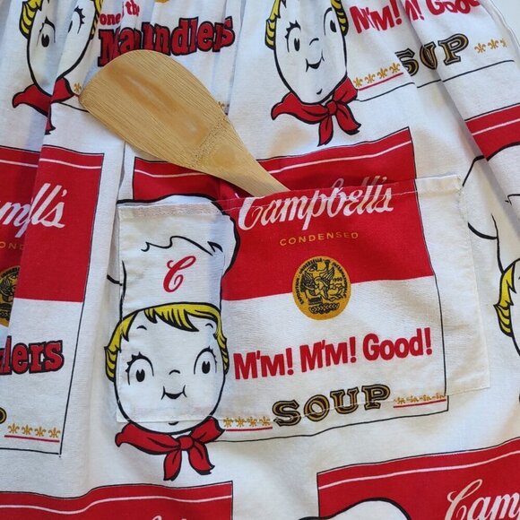 Campbell's Soup Kid Retro Waist Apron Large Pocket Nostalgia Americana Adult OS - Picture 6 of 7